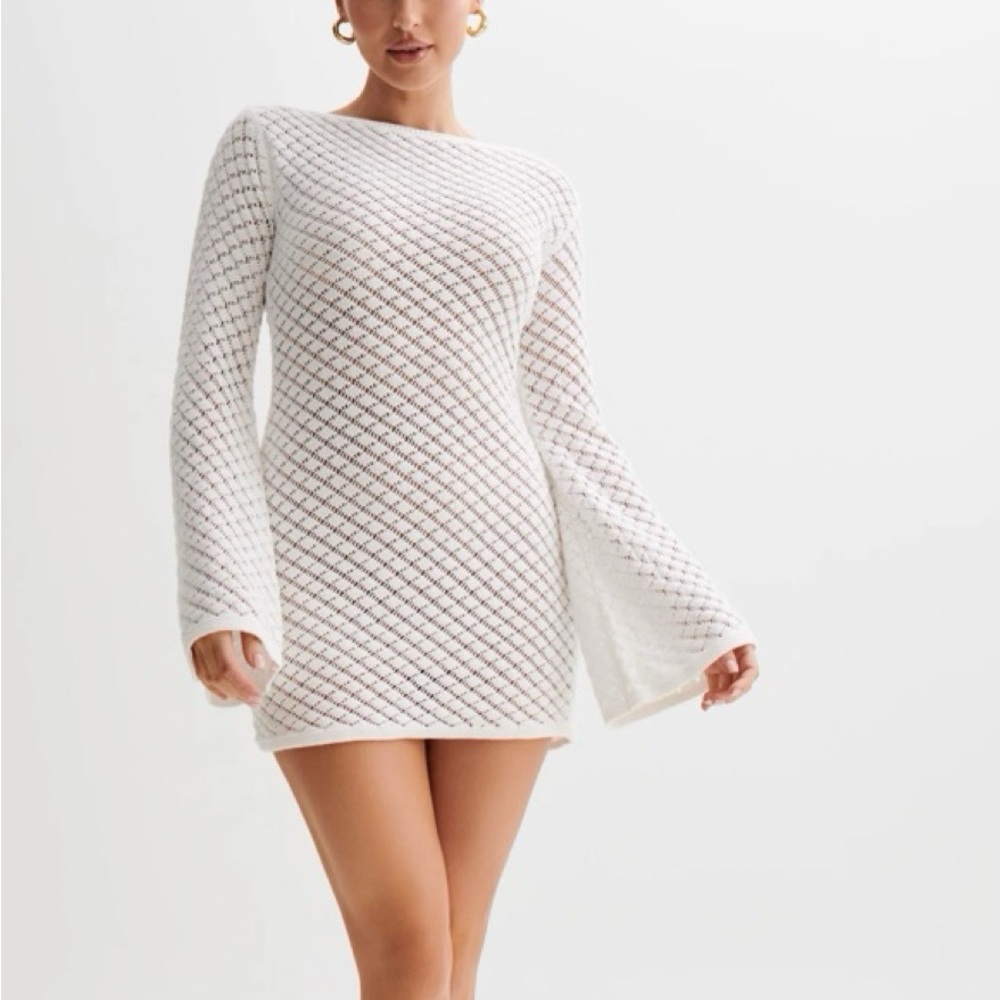 Galilea Knit Mini Dress - XXL (Ivory)